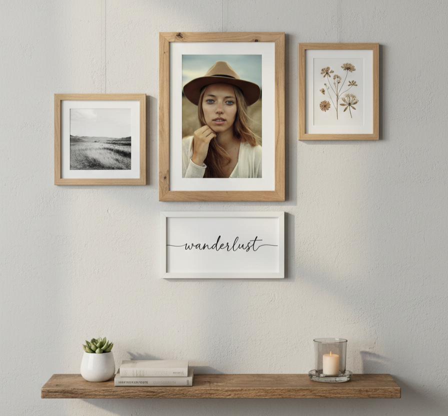 dąb artisan dekor rama fotoramka